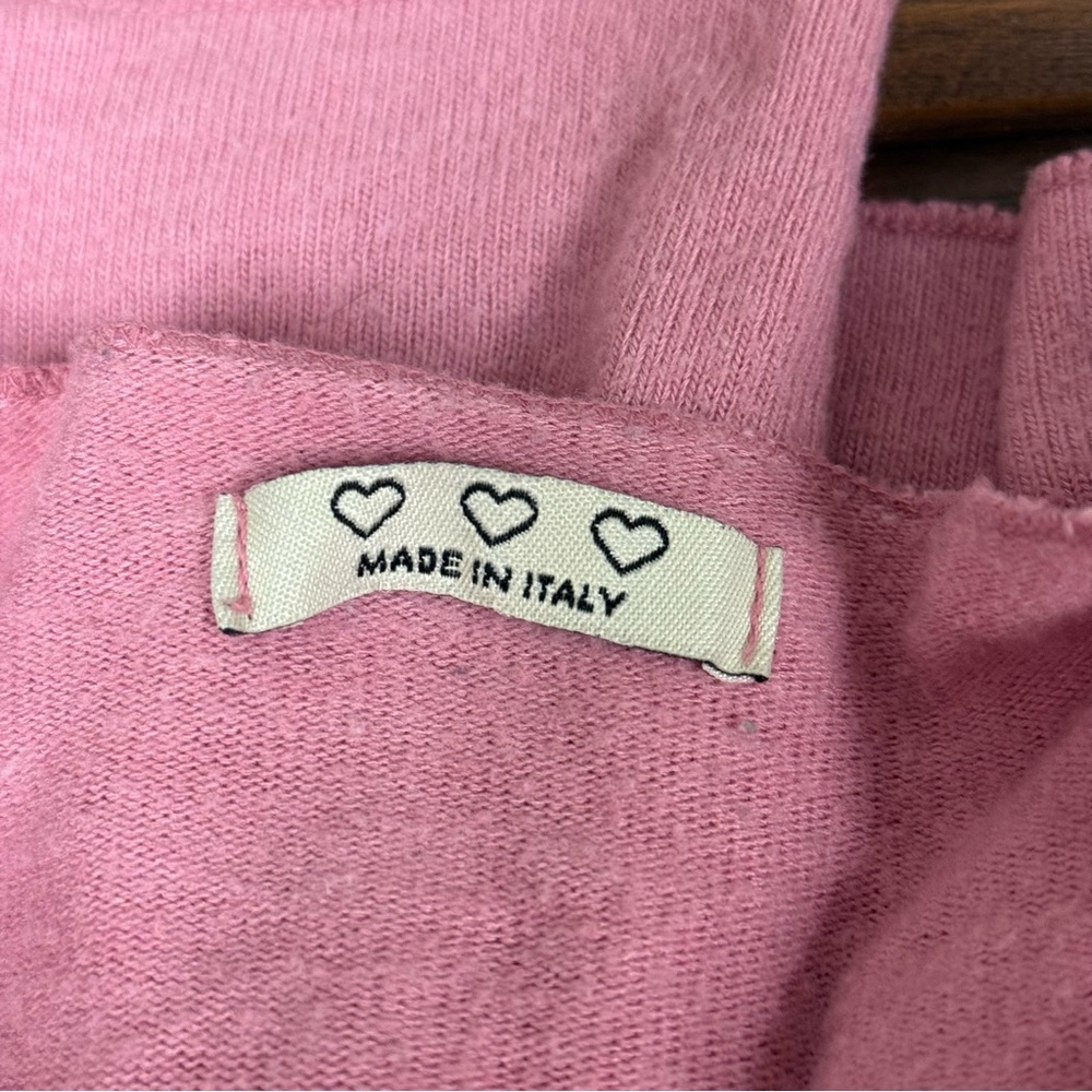 Made in Italy Pink Embellished Dandelion Sweater – Viscose/Wool Blend, Size L - Picture 5 of 7